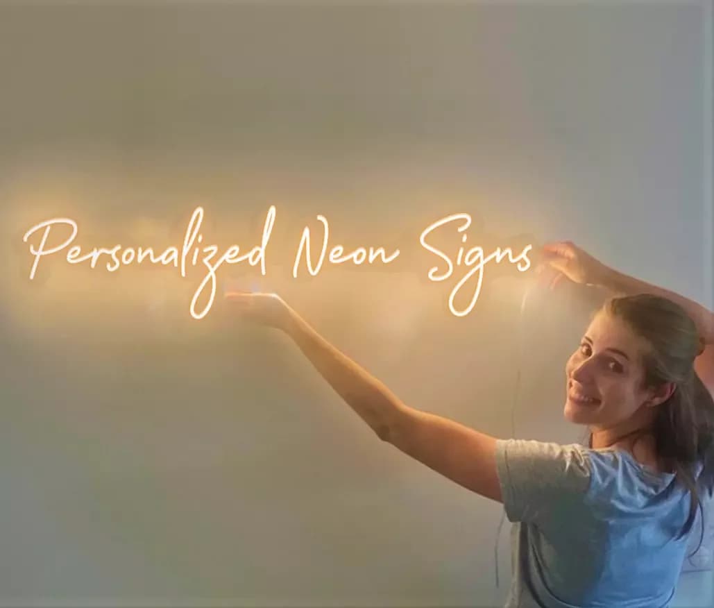 Insegna al Neon personalizzata luce al Neon a LED per la decorazione della stanza dell'ufficio domestico testo personalizzato opzioni di Design del Logo disponibili regali di compleanno