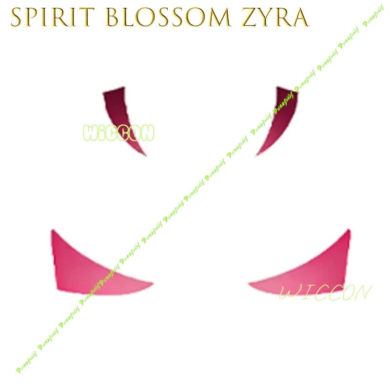 Adesivi per tatuaggi temporanei Spirit Blossom Zyra, decorazioni per il viso di personaggi di videogiochi, per Halloween, Comic Con, feste e accessori fotografici.