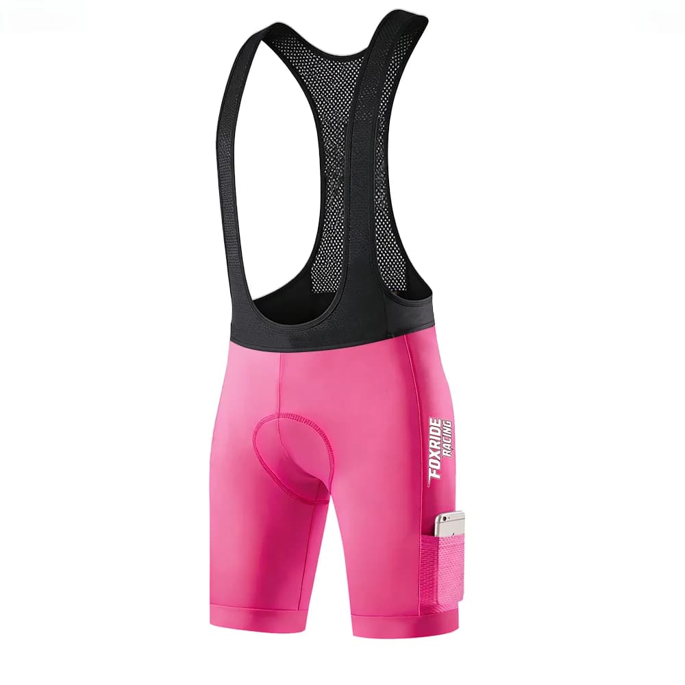 FOXRIDE RACING Cycling Gel Pads Bib Shorts Men Women Mtb Bike Bottoms Culottes Pink Bicycle Short Pants Calzas Ciclismo Mujer