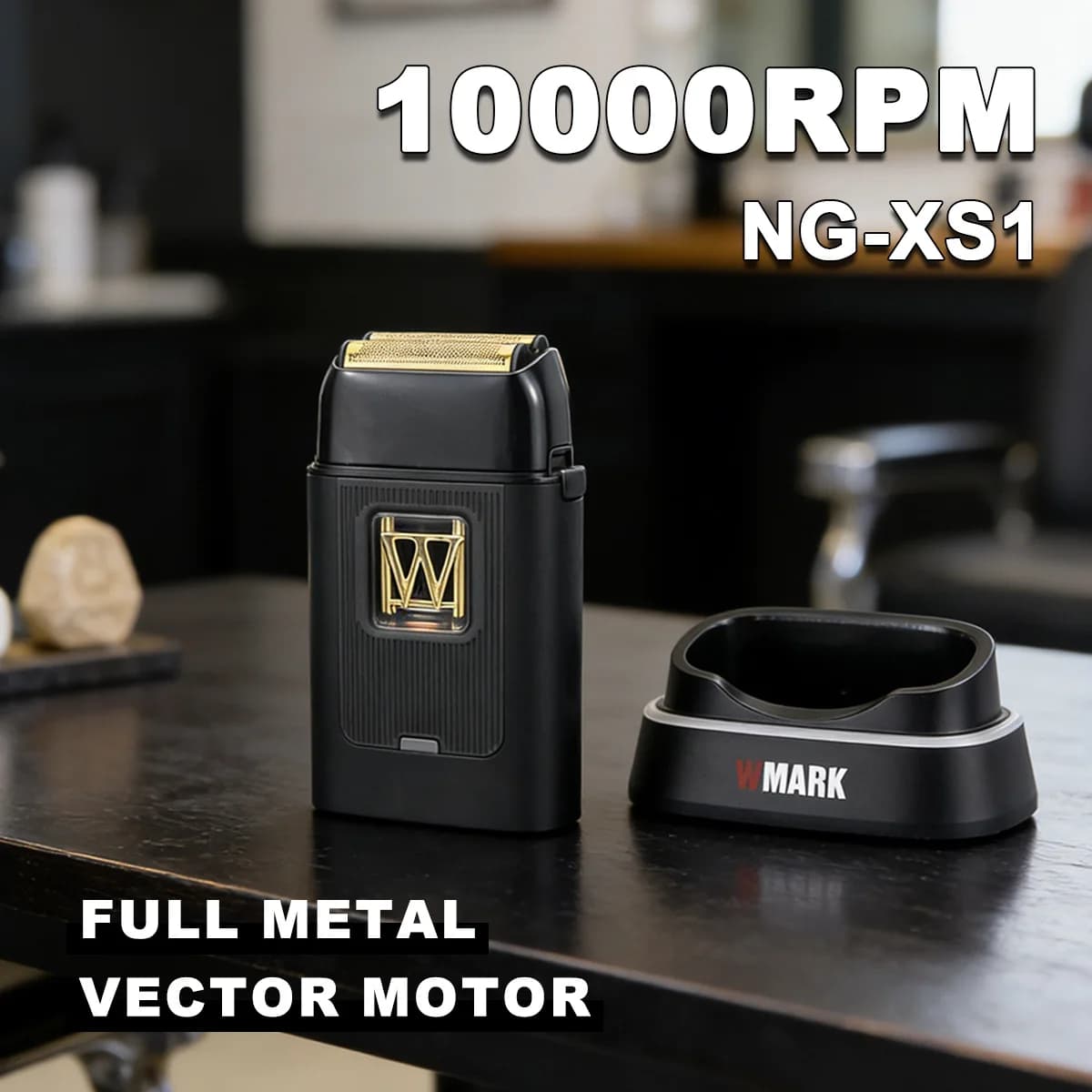 WMARK NG-XS1 Adjustbarba for Man 10000RPM Vector Magnetic Motor Fully Metal with Refill Base Electric Razor