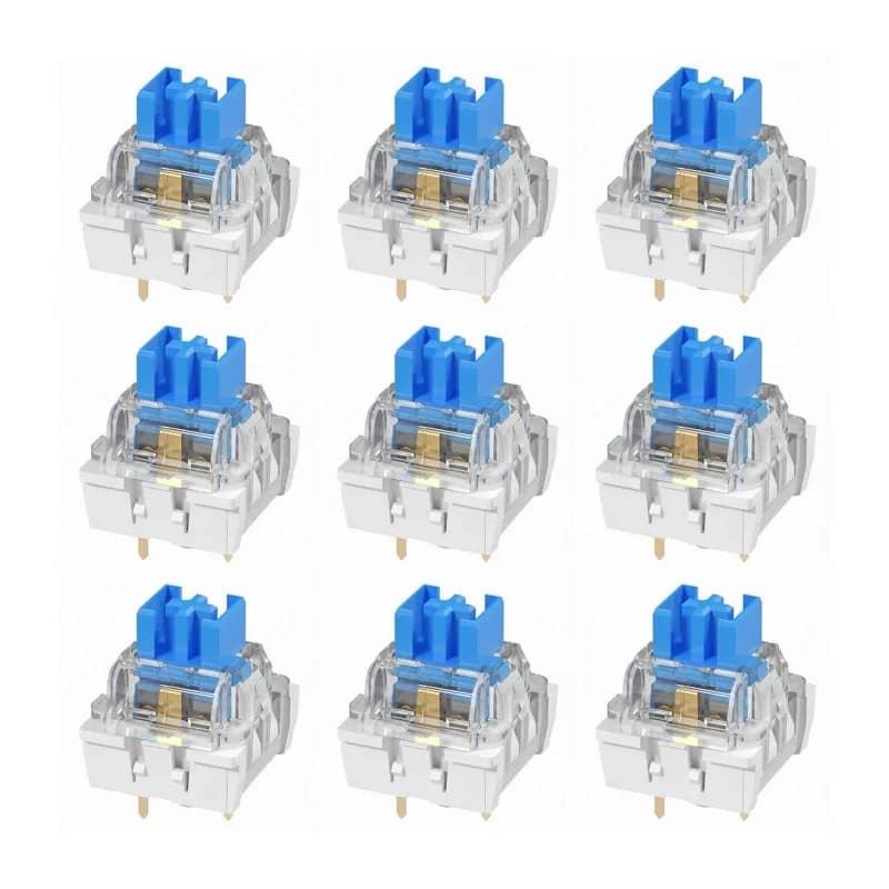 Replacement blue switches for ITLY mechanical keyboard, 3 pin, with click, 50gf, for precise type, dustproof
