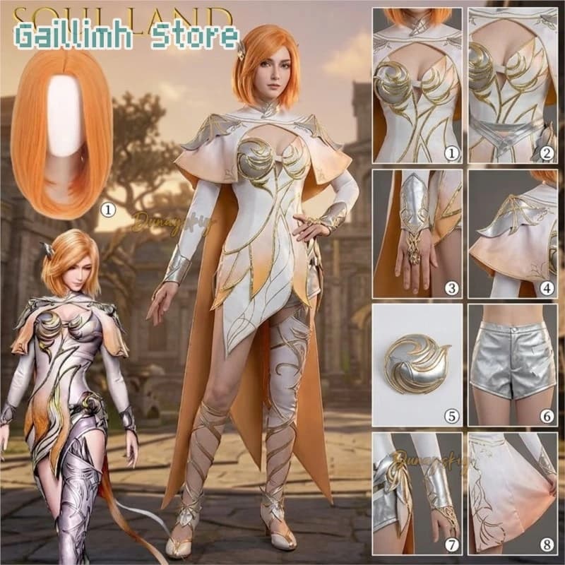 Soul Land Hu Liena Cosplay Costume sexy Anime Game Set Wuhun Palace Style Enchanting Role Play Halloween Women Role Play Prop