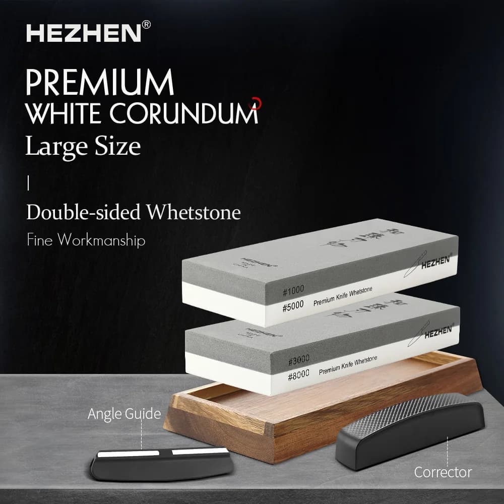 HEZHEN kitchen knife surface to sharpen diamond stone to sharpen 1000/5000 3000/8000 grain to sharpen abrasive stone with angular guide