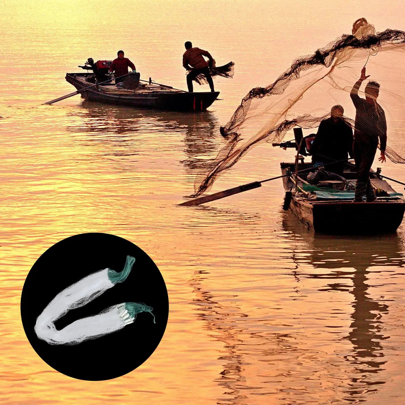 Rete da Pesca Monofilamento a Strato Singolo 1M X 20M, Rete a Tramaglio Galleggiante per Esterni, Trappola per Pesci Leggera, Rete da Pesca a Tramaglio