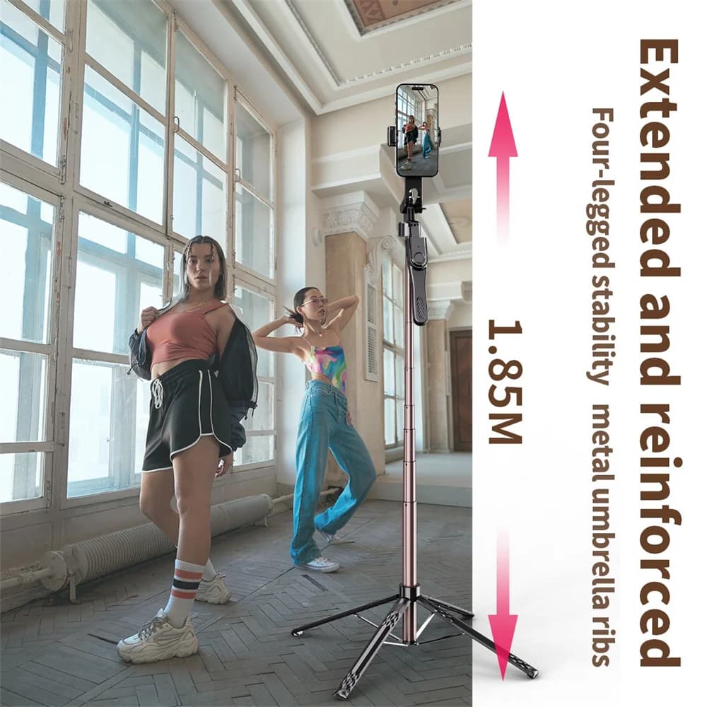 COOL DIER 1850 mm selfie tripod with four extended Bluetooth wireless tripod holders with remote controller for Android IOS mobile phone