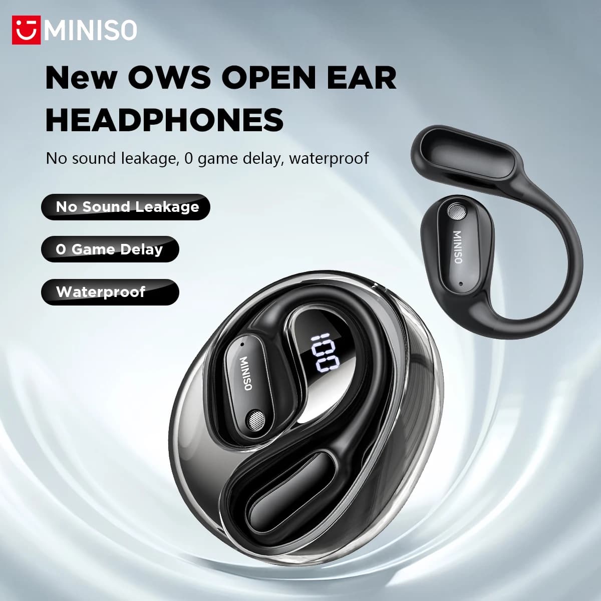 MINISO MS190 New wireless headphones OWS Waterproof sports headphones Intelligent Bluetooth translation earphones