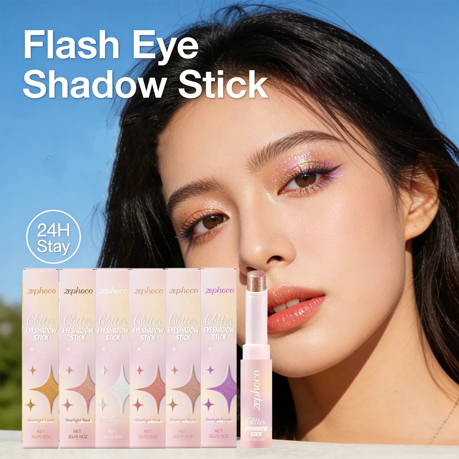 Lightweight Red Stick Black Glittered Raincoat Long Life Make-up Natural Eyes for Palcoscenic
