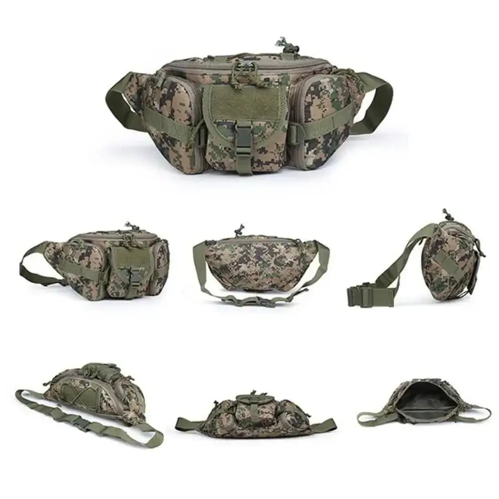 Oxford Cloth Waist Fanny Pack Waterproof Multifunctional Running Sports Belt Bag Breathable Durable Climbing Belt Bag Travel
