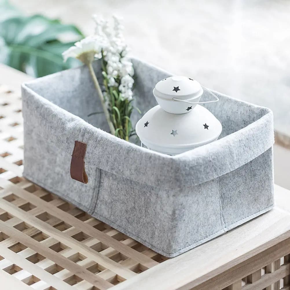 Organizer da scrivania in feltro da 3 pezzi, design semplice ed elegante, dimensioni compatte, per scrivania, casa, soggiorno, camera da letto