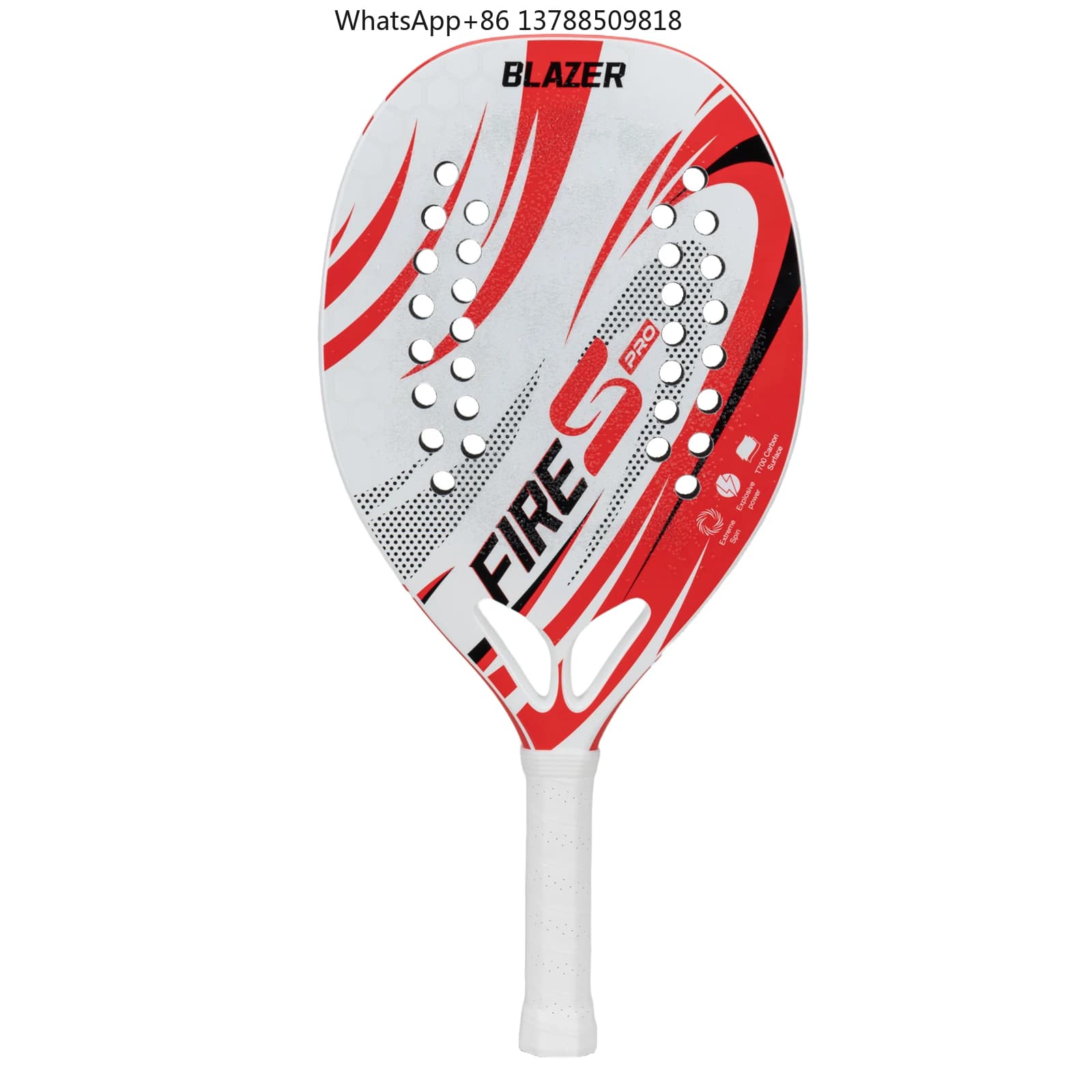 Racchetta da Padel Tennis Portatile Jusian con Nucleo in Schiuma EVA e Carbonio, con Rete in Poliestere - Paddle da Beach Tennis