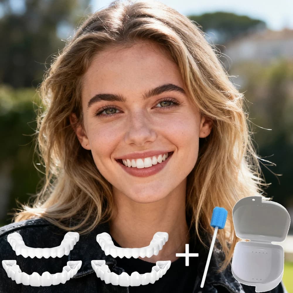 Faccette Dentali Ultra Sottili Riutilizzabili per Sbiancamento Istantaneo, Design Sottile, Non Influenzano la Fonetica H2931