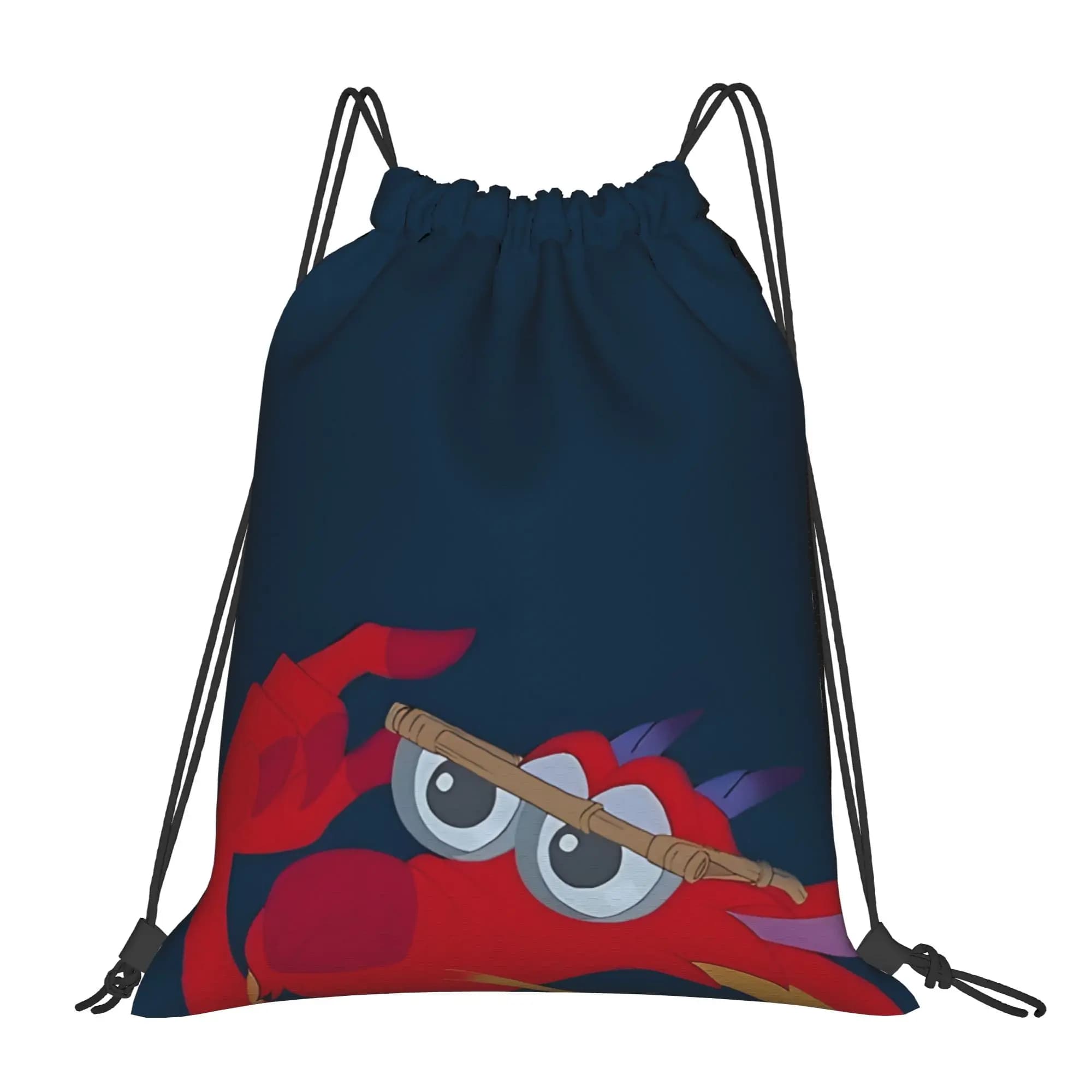 1 borsa con coulisse Dragon Mushu Mulan, zaino sportivo, borsa per scarpe da scuola