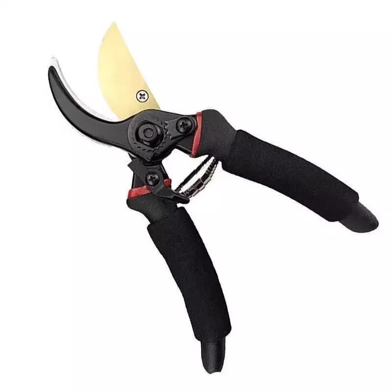 Multifunctional pruning shears with carbon steel garden shears with locking spring for manual cutting tools