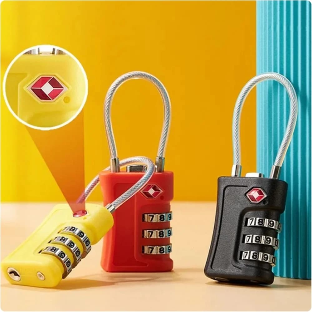 3 Digit TSA Padlock, Travel Pad with Changeable Password, Zinco League Digital Padlock, Air Bag