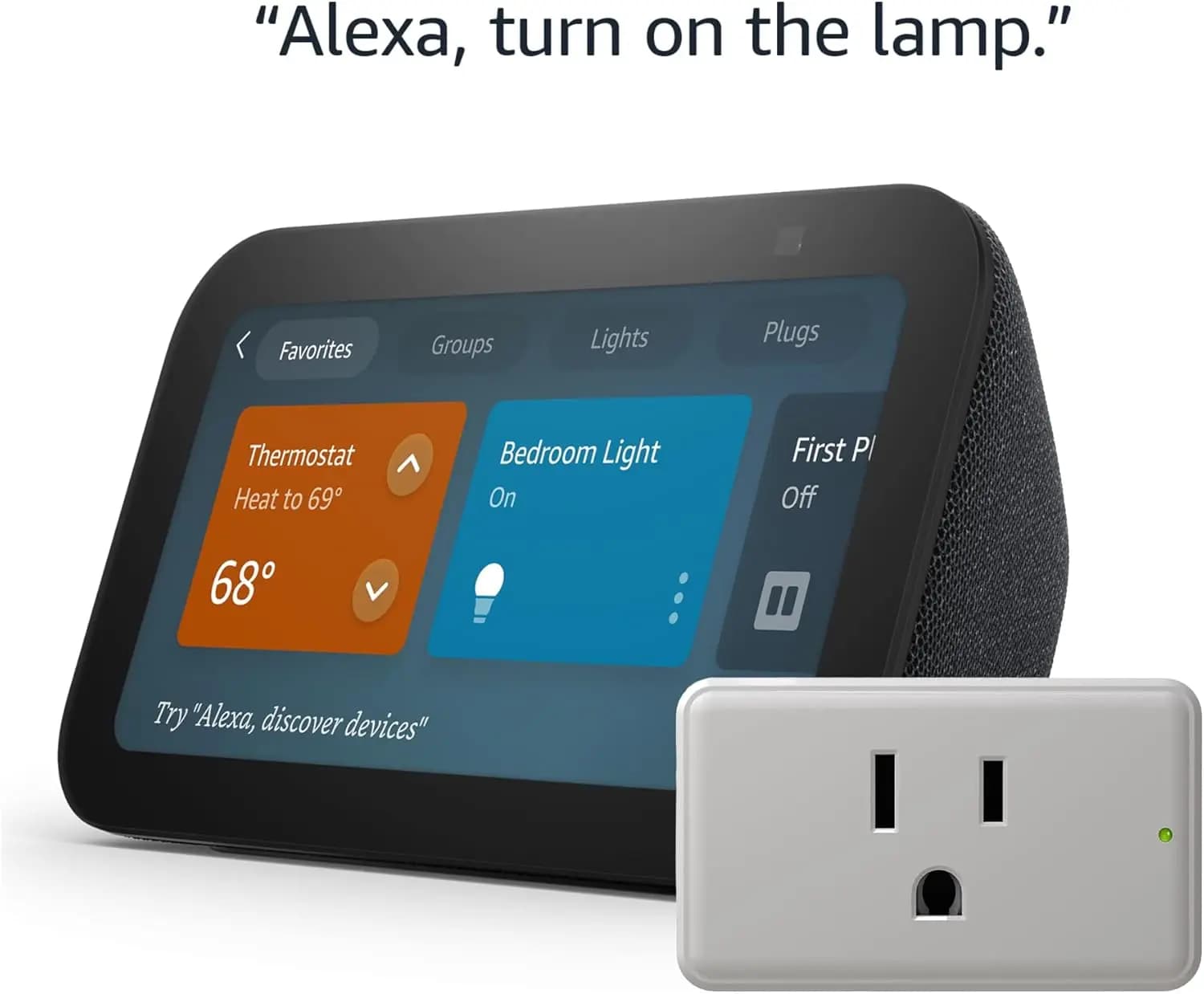 Display Intelligente con Controllo Vocale e Presa Compatibile per Domotica
