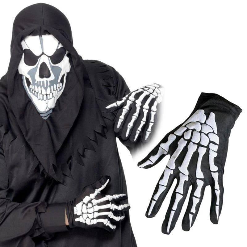 AXYC 1 Pair Cycling Motorcycle Halloween Skull Claw Bone Skeleton Gloves Goth