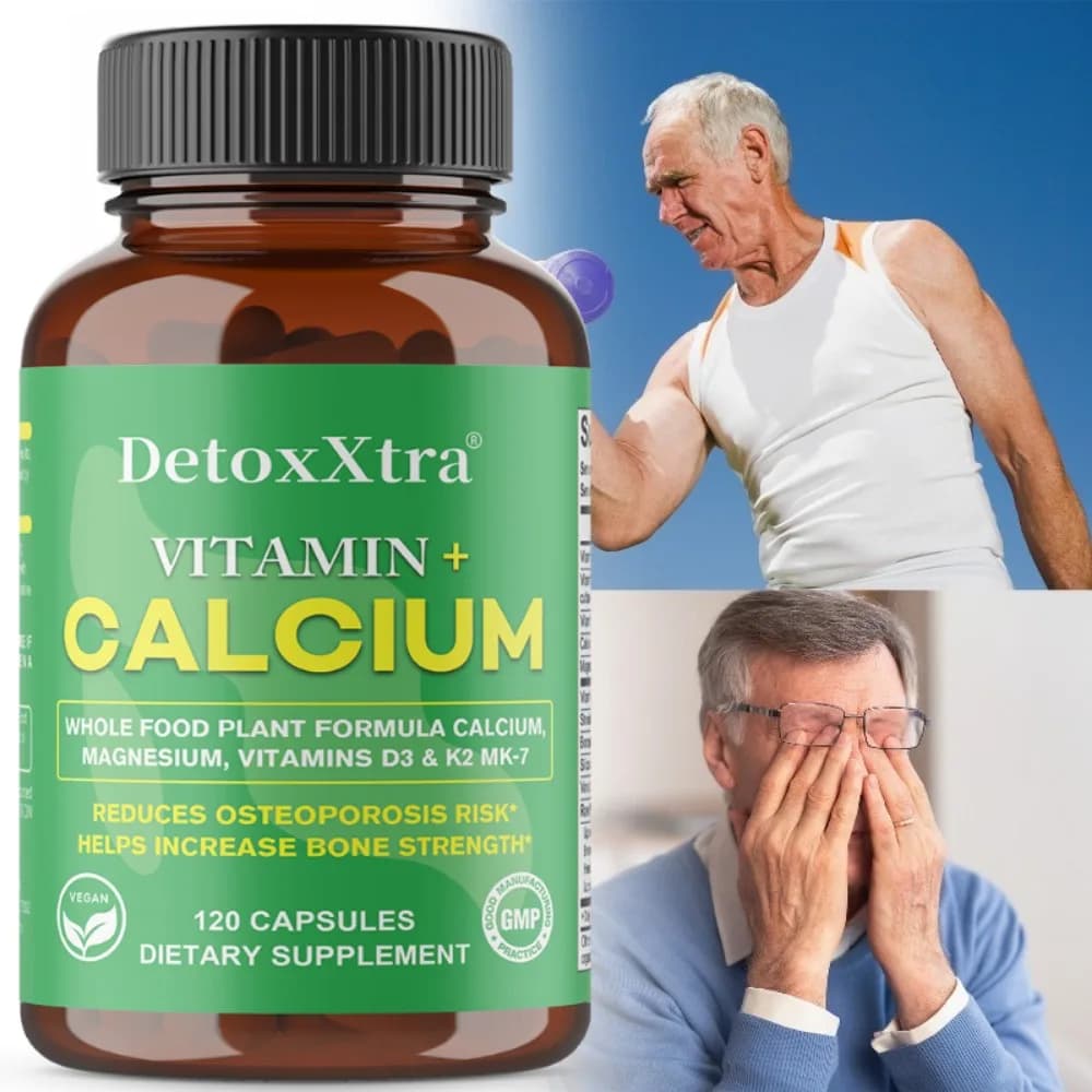 Calcium + Vitamin D3, Promotes Bone Health and Immune Support, Enhances Carbonate Absorption, Dietary Supplement