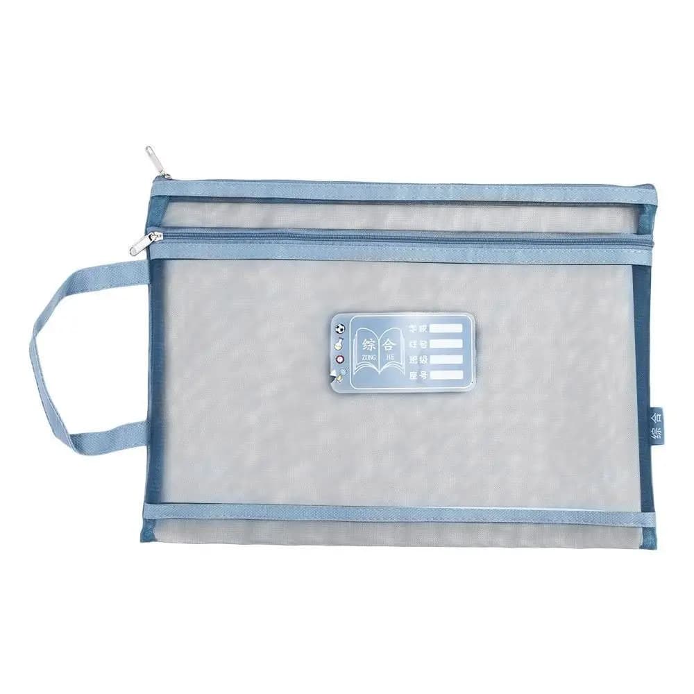 Transparent 1 Pc File Pocket Student Gift Protective Paper Storage Handbag A4 File Folder Bag Document Bag Zipper File Pocket