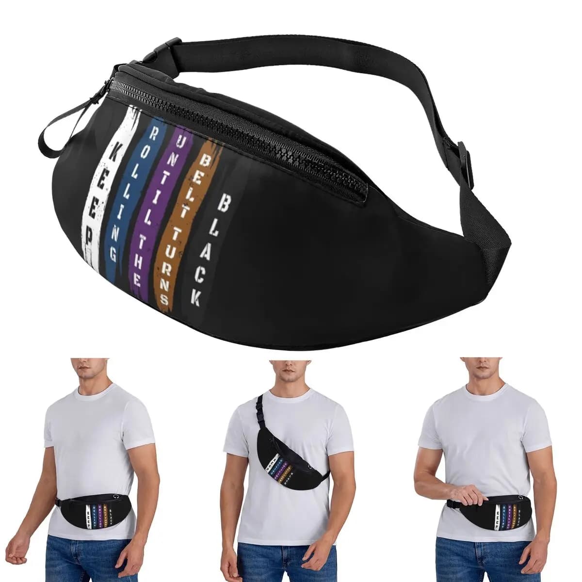 Brazilian Shoulder Bag Jiu Jitsu Gift Hold Rolling Black Belt BJJ Men's Travel Waist Running Money Case For Phone