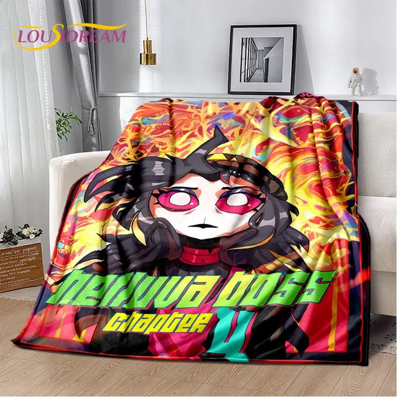 3D Cartoon H-Helluva Boss Blitzo H-Hazbin Hotel coperte morbide, tenere in caldo coperta per letti da Picnic divano casa camera da letto regalo bambino