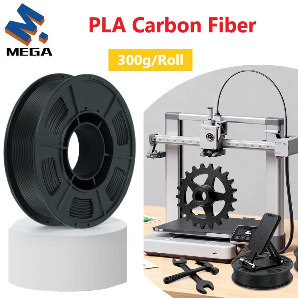 Filament for 3D Carbon Filament PLA Carbon Filament from 1.75 mm 3D Printing Material 300 g Black Vacuum Packing without Grinding