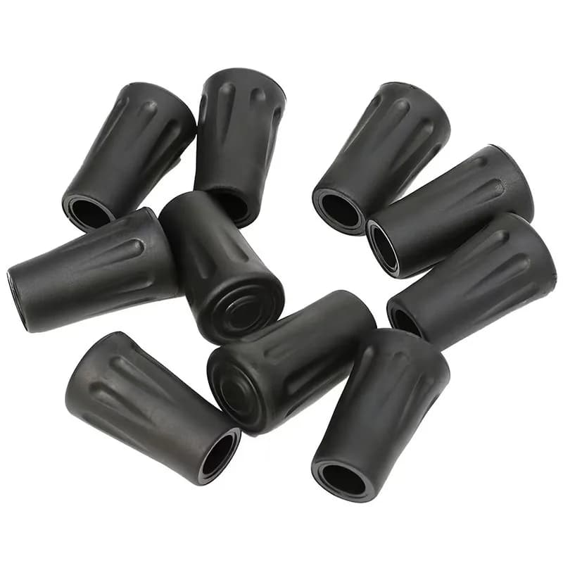 25 pcs Anti-Slip Pole Feet, Wear Resistant Durable, Hiking Trail Use Outdoor Hiking Trekking, Universal Pole Diameter Fit