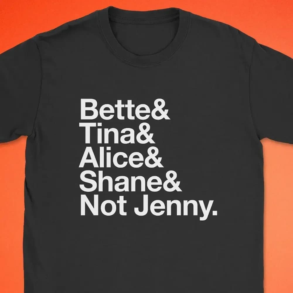 La maglietta L Word Sposa lesbica Bette Tina Alice Shane Jenny Jennifer Beals Katherine Moening Leisha Hailey