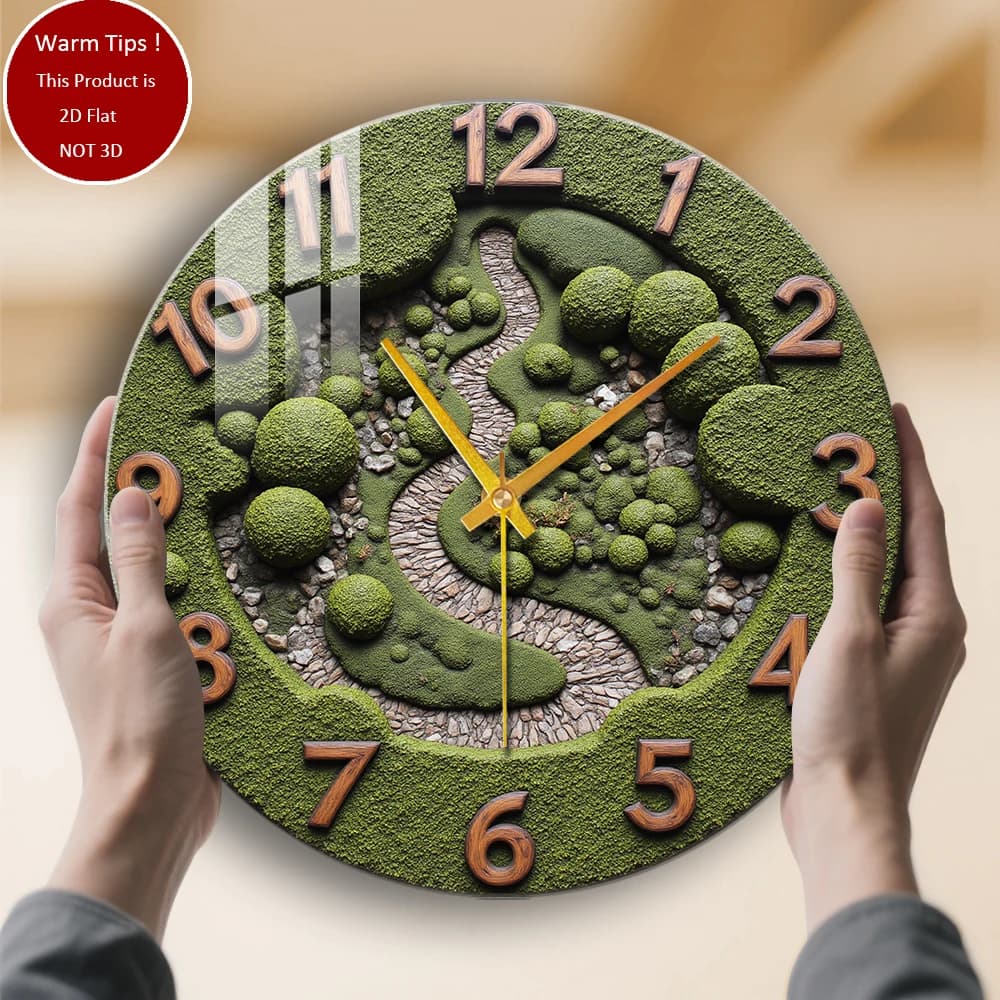 Tempered Glass Wall Clock Garden Clock Design Suitable for Wall Decorations or Table Display everywhere