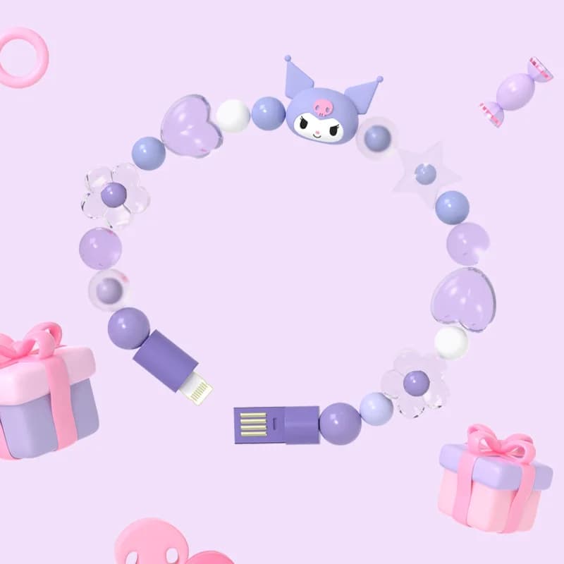 Cavo dati per braccialetto Sanrio, accessori regalo, caricabatterie per cellulari, portatile e leggero, il miglior regalo per una fidanzata