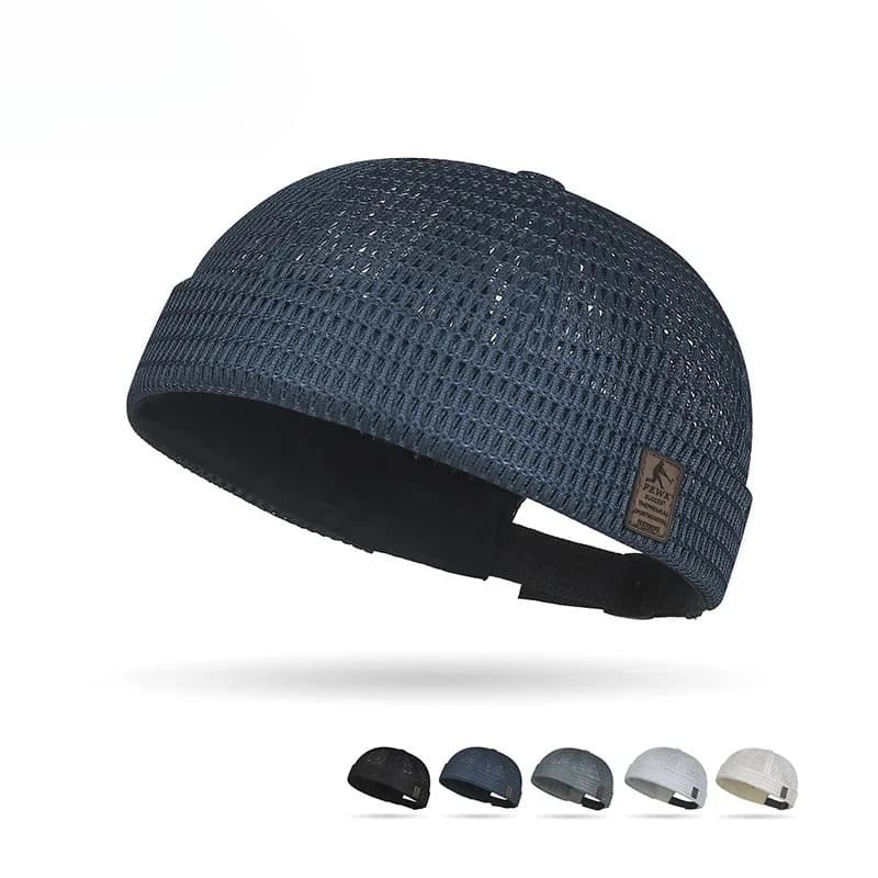 Nuovo Cappello Estivo FEWK in Pelle con Logo Traforato a Rete Larga, Cappello Hip Hop Traspirante Unisex