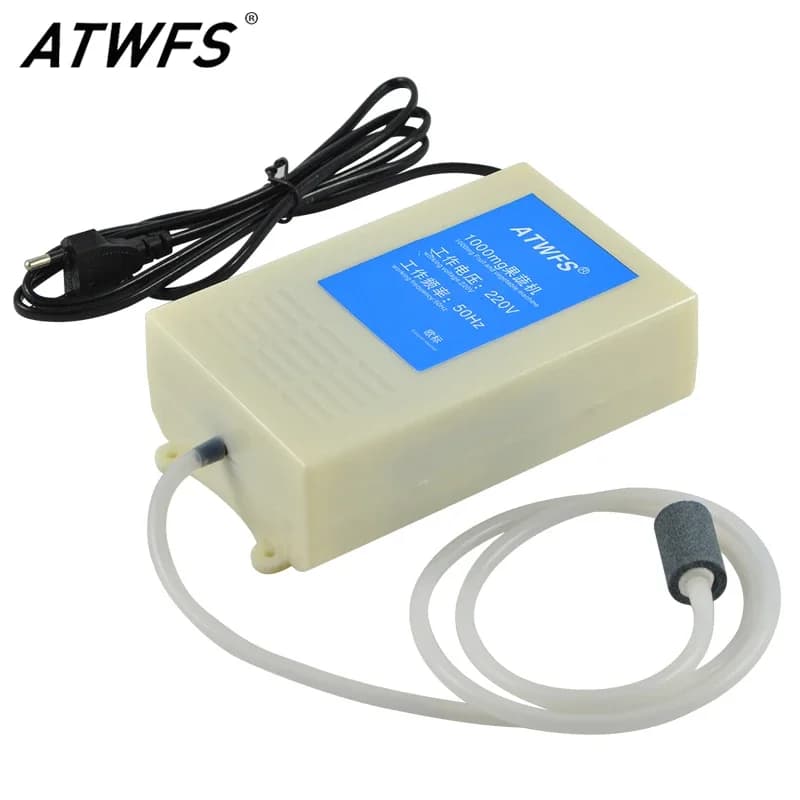 Generatore di ozono portatile da 1000 mg 220 V Purificatore d'aria Ozonizzatore d'acqua Ozonizzatore per acquario Spina europea