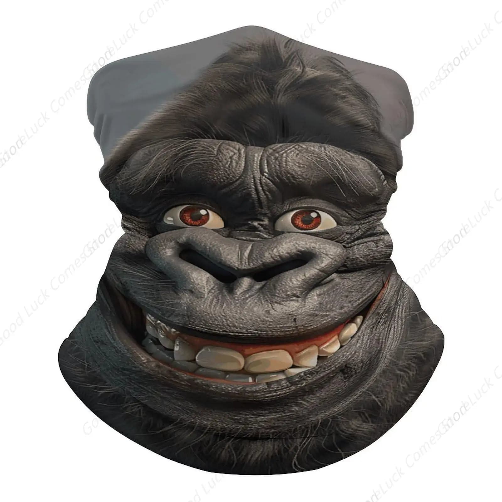 Gorilla Smiling Photo Bandana Summer Mask Chick Refreshing neck UV protection and breathable ski mask Fishing scarf