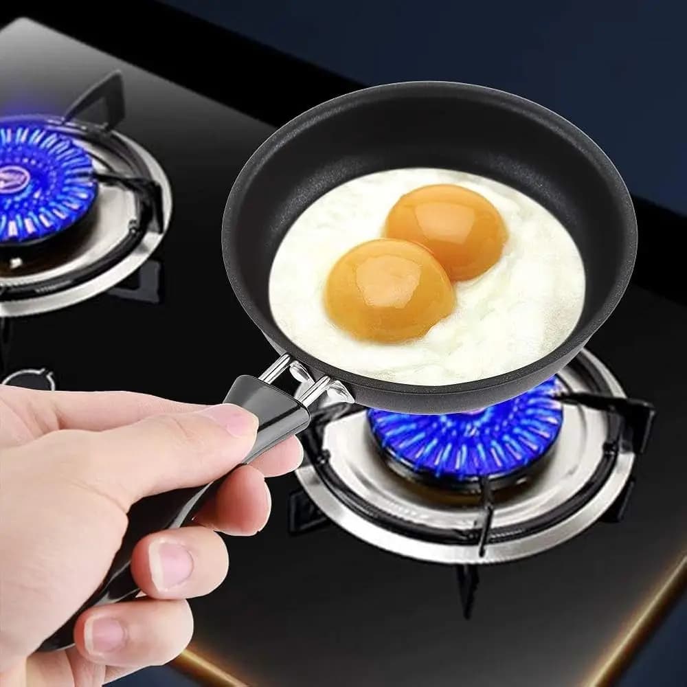 Padella Portatile Mini Antiaderente per Induzione, per Uova Sode e Omelette, Piccolo Fornello da Cucina Domestico per Piano Cottura a Gas