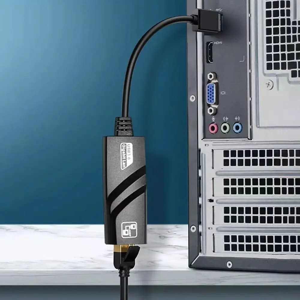 Adattatore Wi-Fi USB 3.0 Gigabit, Scheda di Rete USB a LAN 1000Mbps, Antenna Rotante, Adattatore Ethernet USB