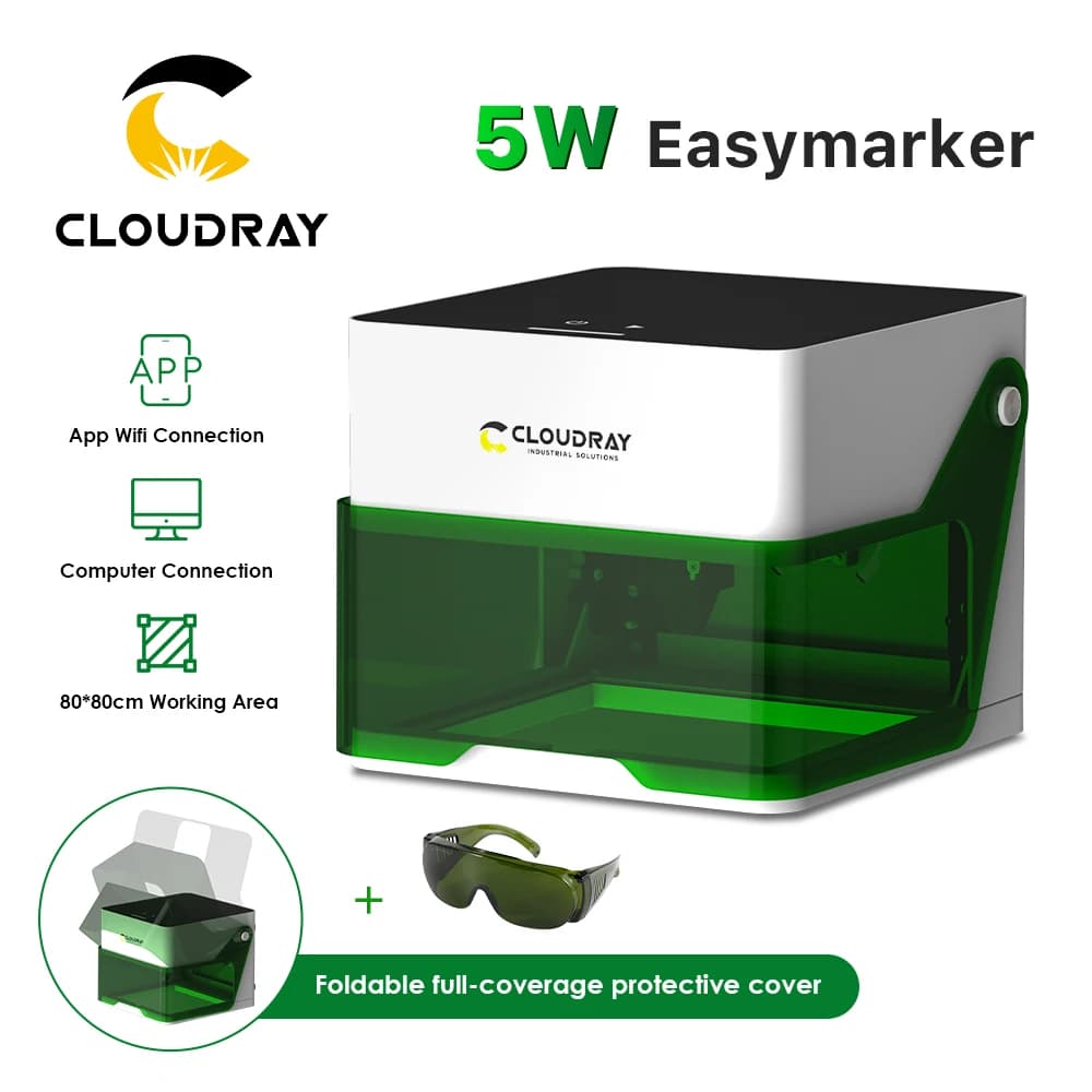 Cloudray Laser Engraver Mark Slipper BM1 Plastic 5000mw Wifi Smart Mini Engraving Machines for Home Wood Processing
