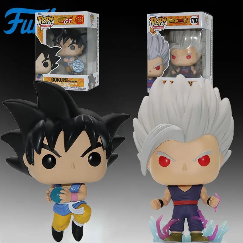 FUNKO POP Original Goku (con Kamehameha) Quinn Action Figure Anime Giocattoli per Ragazzi Regalo di Natale Modellini da Collezione Ornamenti