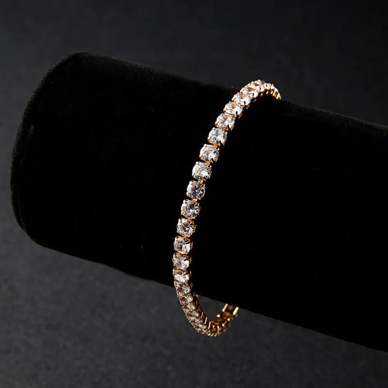 New Fashion Crystal Women's Bracelet Bangle Chains Crystal Gold Color Elastic Bracelets Hand Jewelry Wedding Accessories