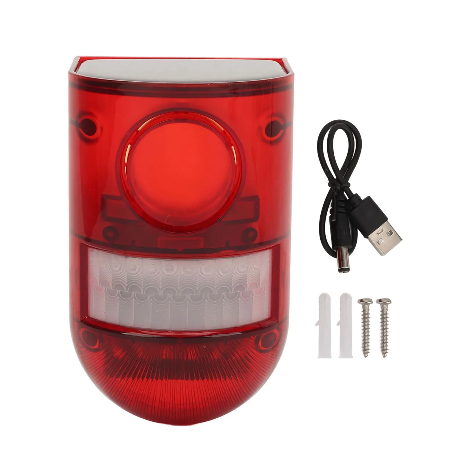 Allarme sensore di movimento esterno solare universale 129dB Suono IP65 Allarme rilevatore di movimento con luce di sicurezza impermeabile per magazzino agricolo