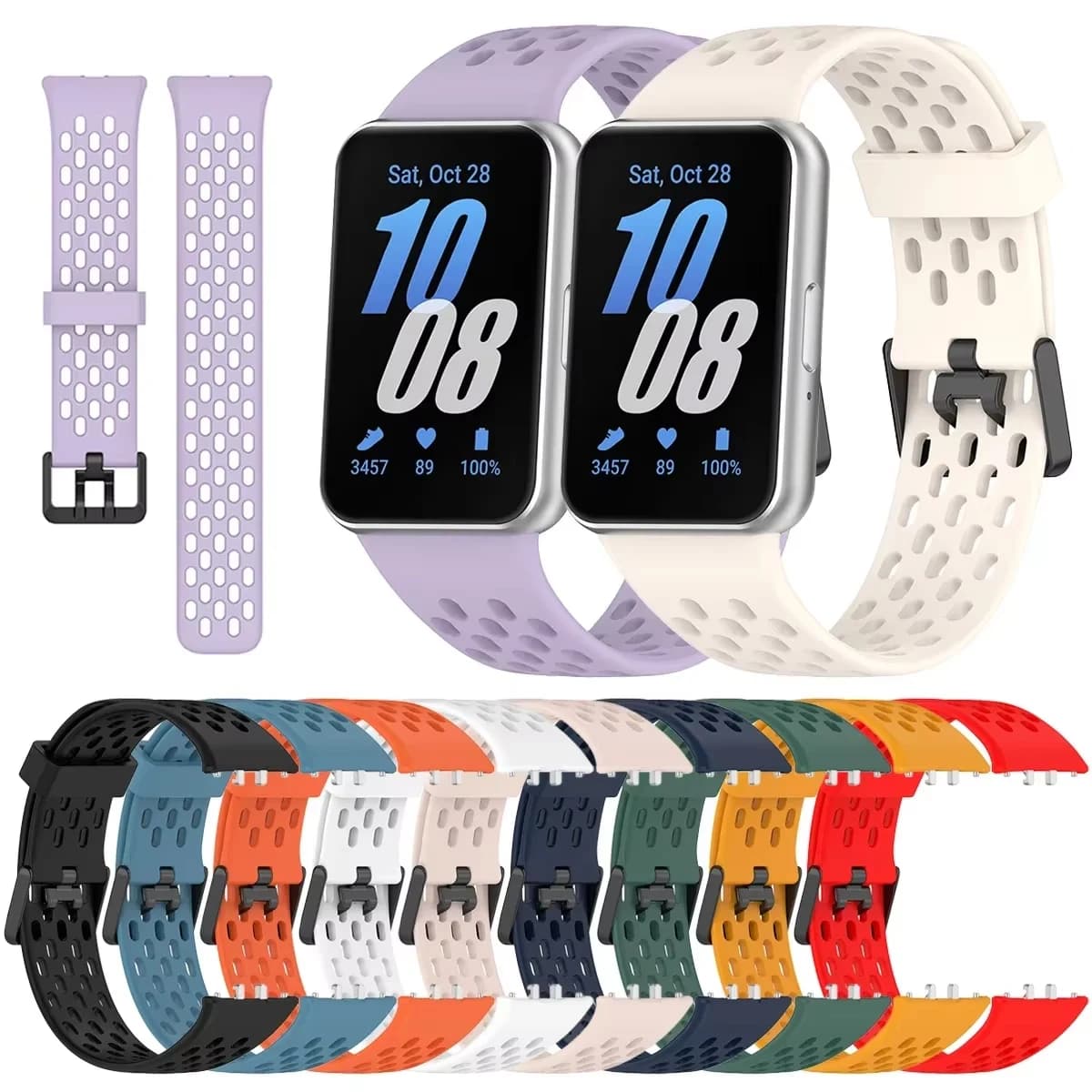 Cinturini traspiranti per Samsung Galaxy FIT 3 Fascia in silicone Donna Uomo Fascia sportiva morbida per Samsung Smartwatch FIT3 Wriatband