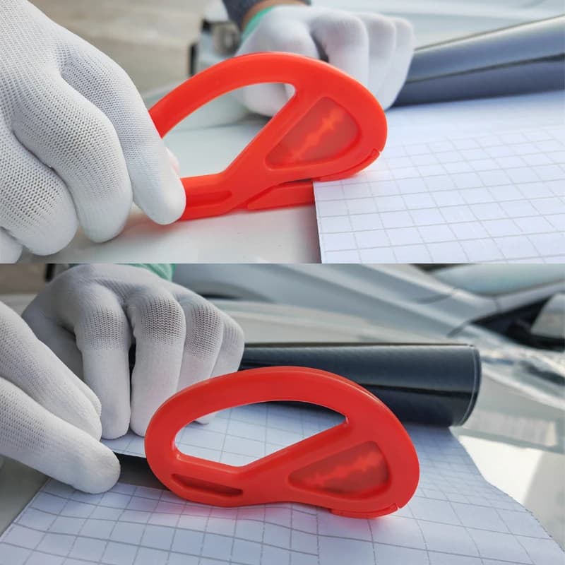 1pc taglierina per vinile di sicurezza carta da parati coltello da avvolgimento in fibra di carbonio taglierina per pellicola strumento per avvolgere l'auto