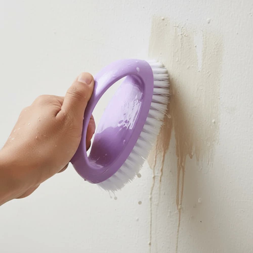 Set di 2 Spazzole per Piastrelle, Spazzola in Plastica per Pulizia, Mini Spazzola Portatile per Scarpe, Spazzola Multifunzionale per Lavaggio e Pulizia del Bagno