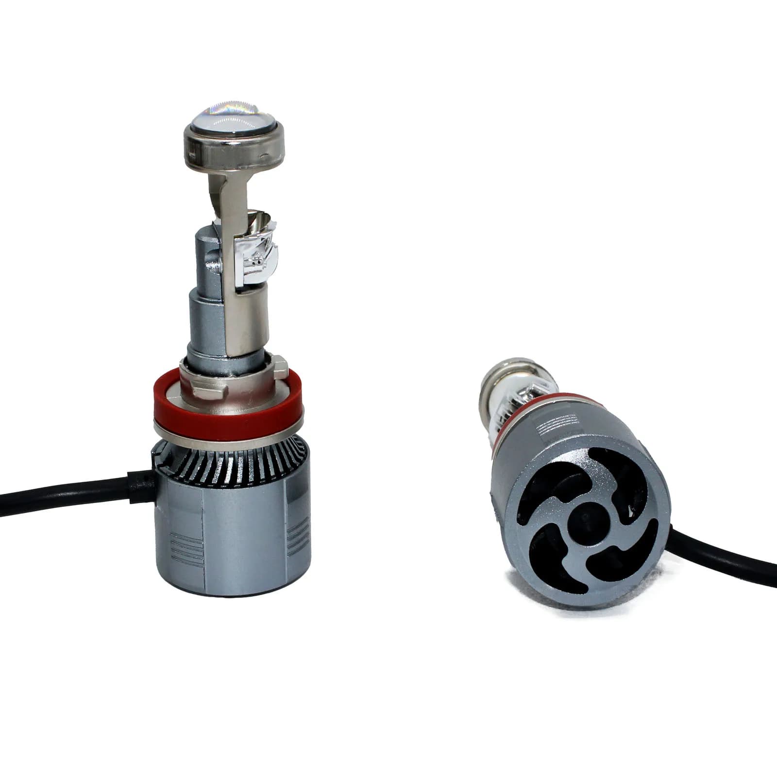 Kit Fari LED H11 H8 H9 con Lente Mini Proiettore, Lampadina Abbagliante/Anabbagliante 160W Super Luminosa 6500K Bianca 16000LM