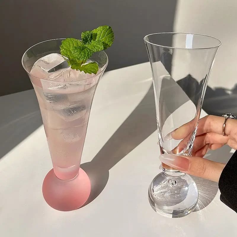 Bicchieri in Cristallo Creativi, Calici per Cocktail, Bicchieri Colorati per Champagne, Bicchieri per Bevande Fredde, Bicchieri per Succhi