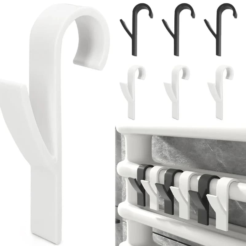 1-5 Pezzi Portasciugamani da Bagno, Ganci Trasparenti per Scaldasalviette, Appendiabiti, Ganci per Sciarpe