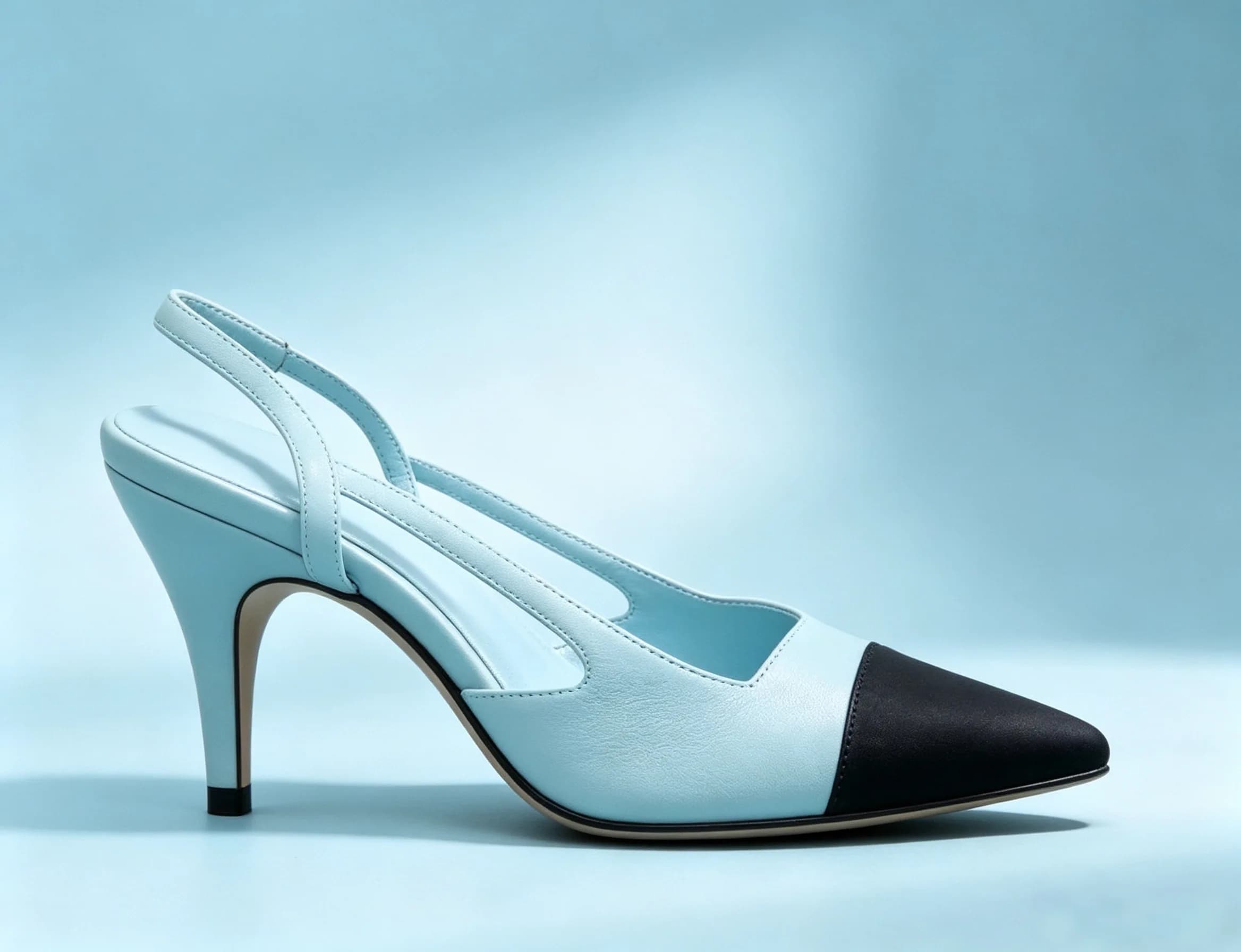 2026 Spring/Summer New Color-Blocked Elegant Lambskin High Heels for Women