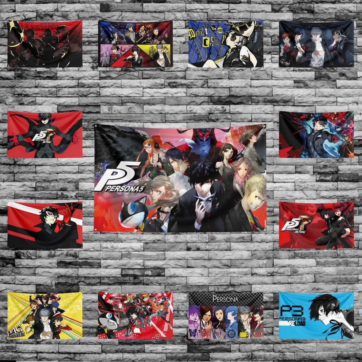 90 x150cm P-PersonaS Flag poliestere Digital Printed Game arazzo tenda per Decor-P5R P5 P3 P4 P5X