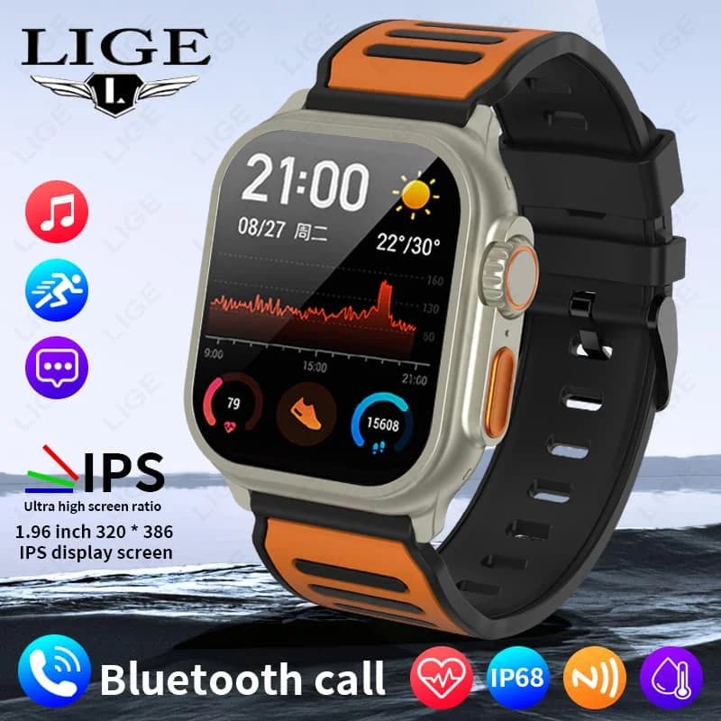 Smartwatch FOXBOX with Sport Monitoring and Sleeping, Bluetooth Calls, Waterproof IP68, Special Offer, Bracelet for Men and Women