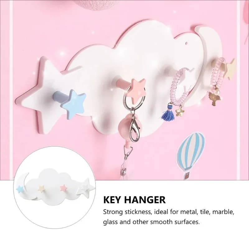 Clothes hooks for hats without nails Dresses for shelves, Cloud themed clothes hangers cloud-shaped clothes hangers, Wall-mounted hanger for boy and girl