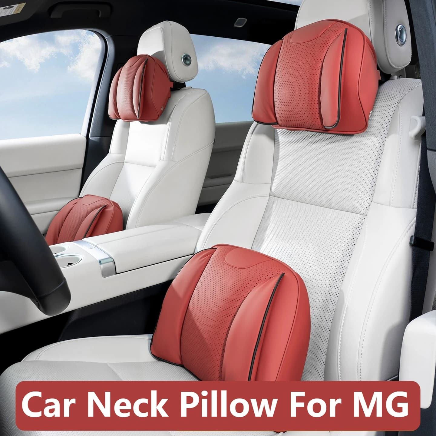 For MG Car Neck Pillow Lumbar Support Luxury Ultra Soft Fit MG4 EV MG5 MG7 MG HS MG ZS MG Hector MG Cyberster MG ES5