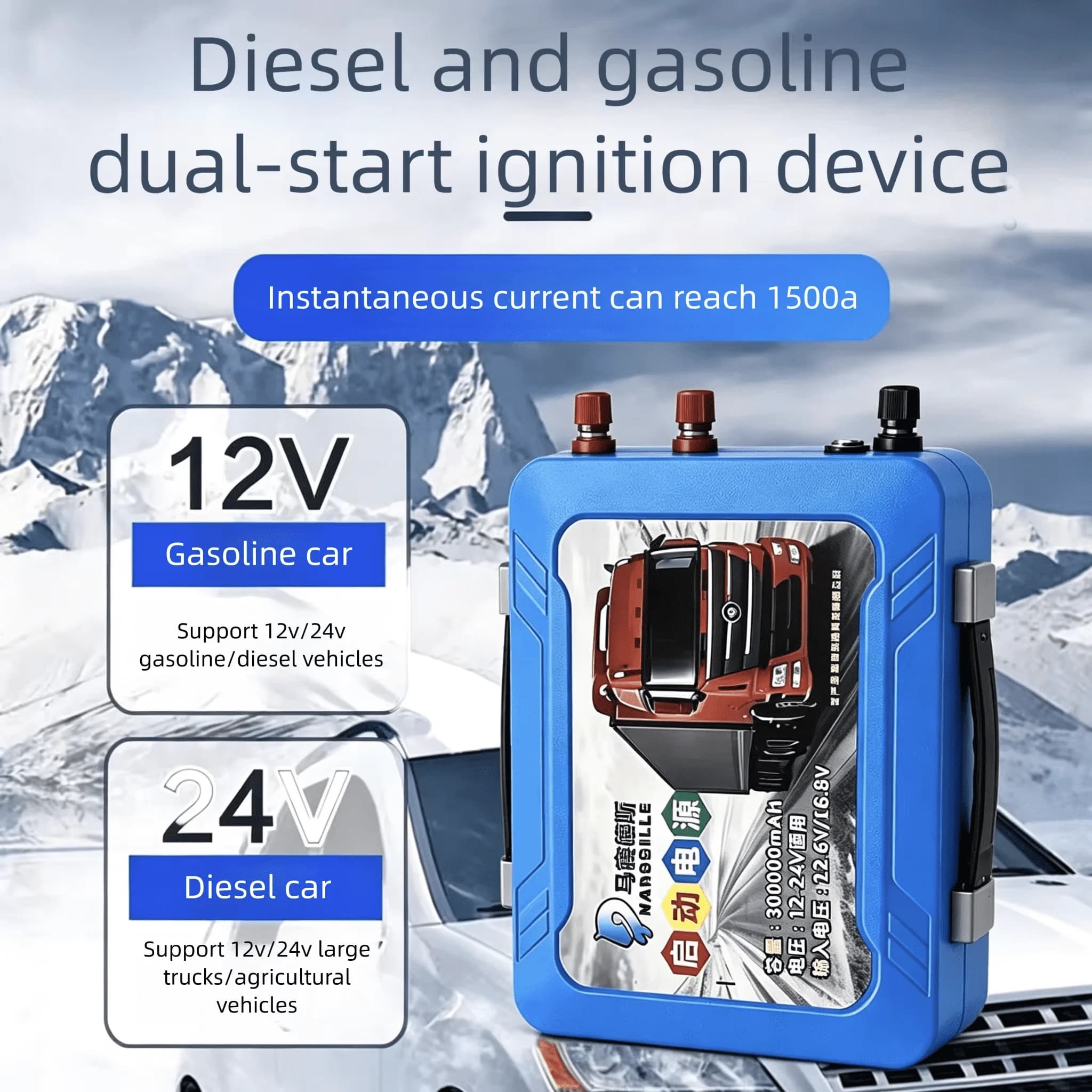 Avviatore d'Emergenza per Auto con Super Condensatore, Alimentatore di Avviamento Senza Carica per Veicoli